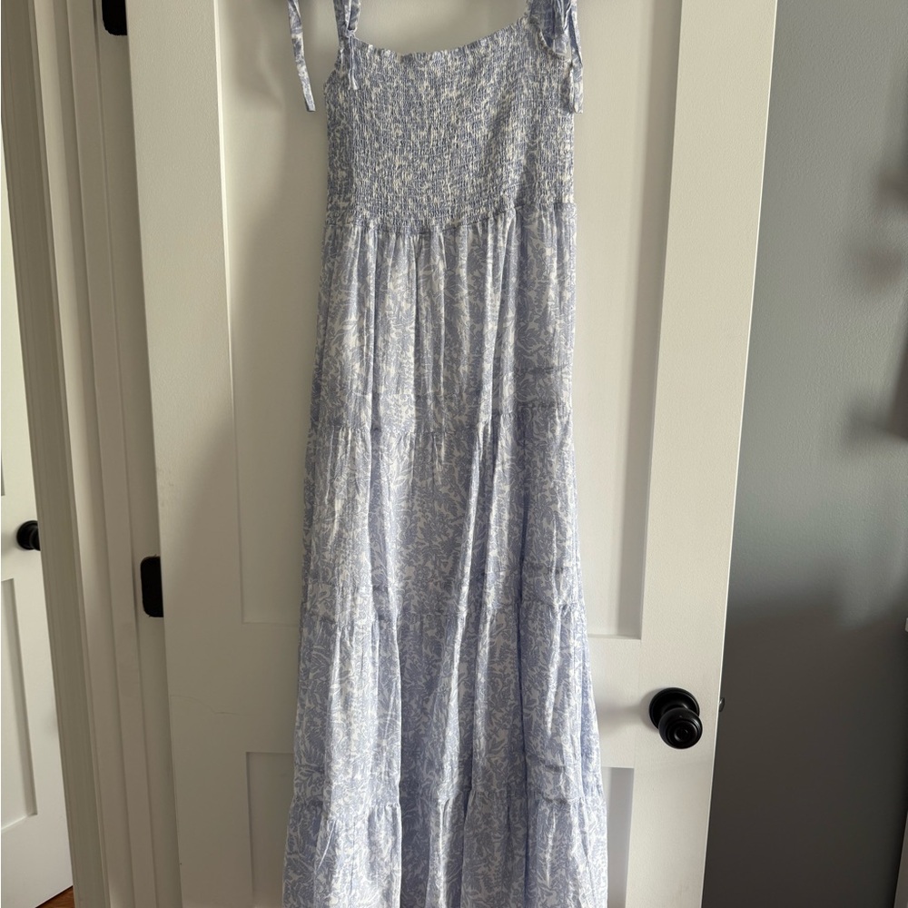 o.p.t. Elara blue floral maxi dress